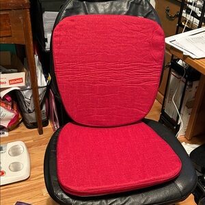 Red Seat Cushions for Chairs 2 Pack 16x15x1 NWT